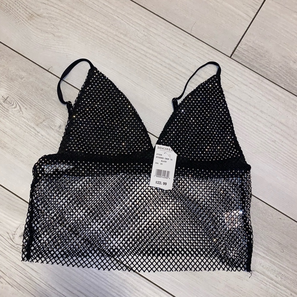 Sparkly Fishnet Top